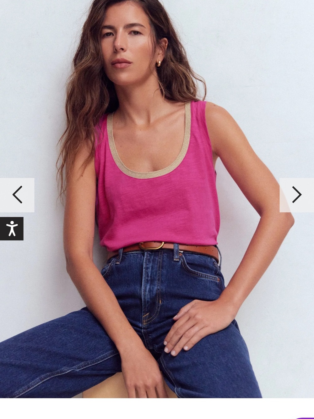 Boden Metallic Trim Scoop Neck Vest
Cosmos Pink